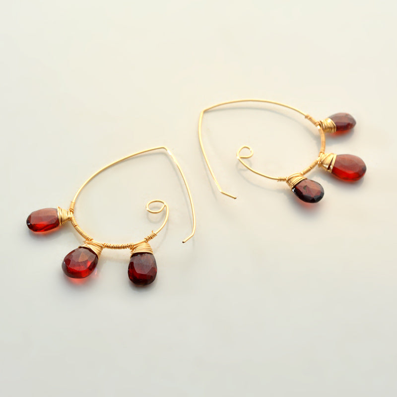 Gemstone Earring - Spiral