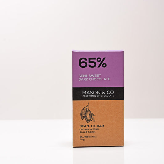 65% Semi-Sweet Dark Vegan Chocolate Bar - (Set of 3)