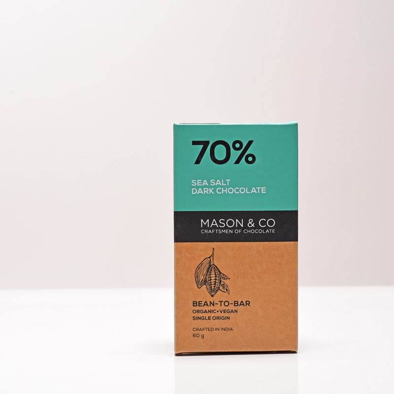 70% Sea Salt Dark Vegan Chocolate Bar - (Set of 3)