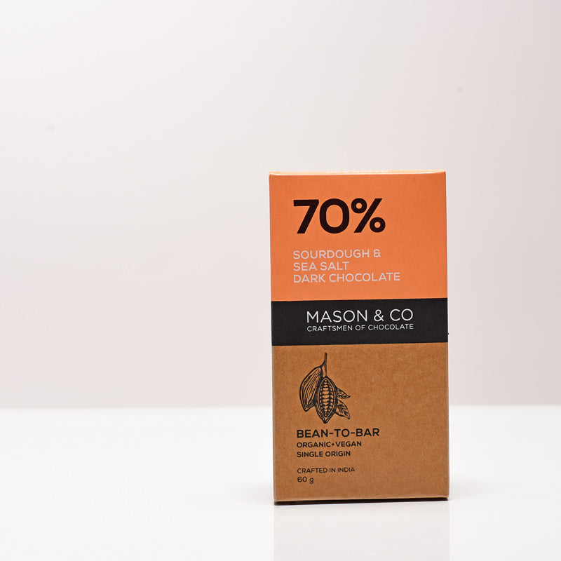 70% Sourdough & Sea Salt Dark Vegan Chocolate Bar - (Set of 3)