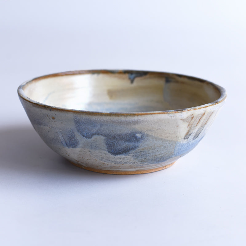 Bowl serving  L cream Blue