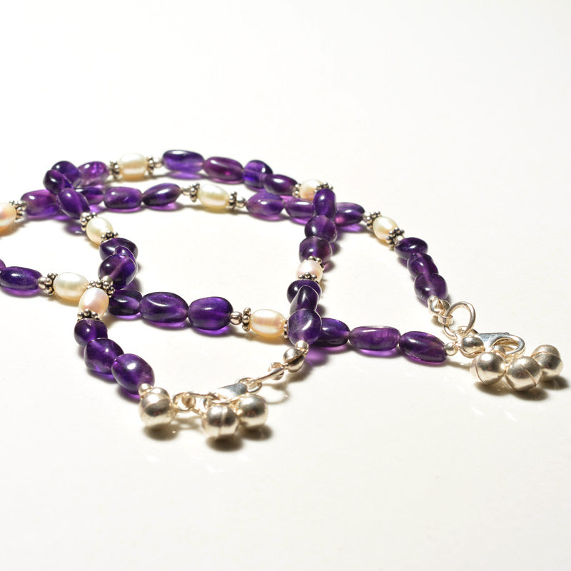 Gemstone Oval Anklet