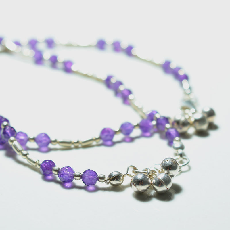 Gemstone Crystal Cut Anklet