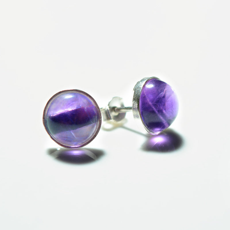 Small Silver Gemstone Stud