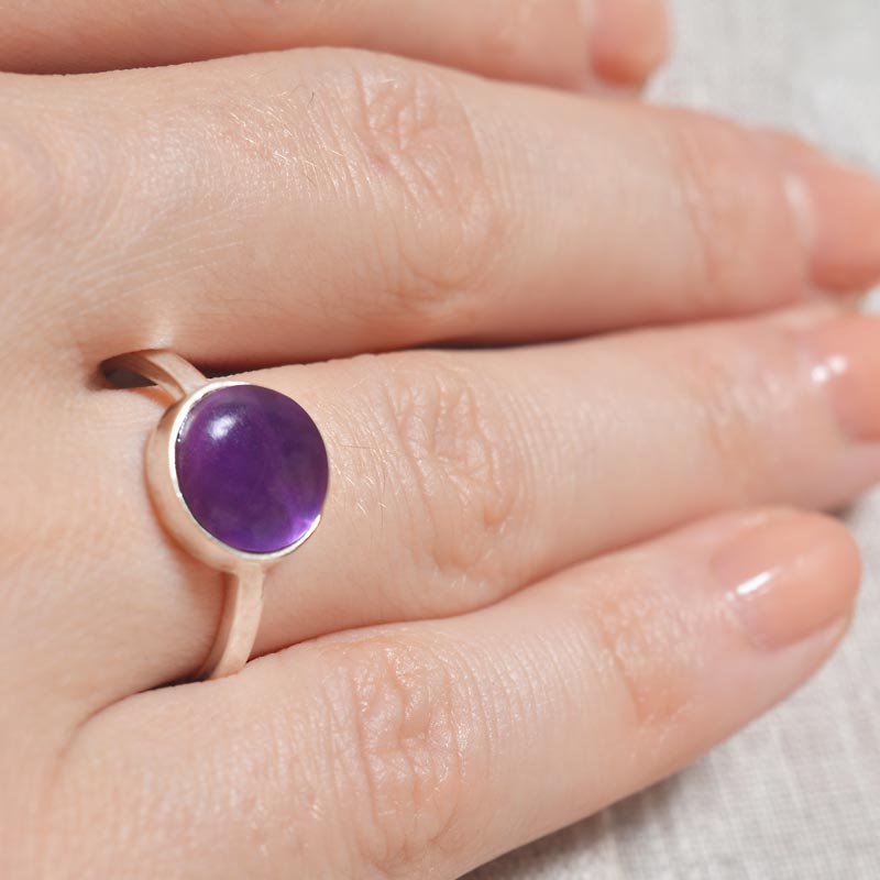 Amethyst Silver Ring