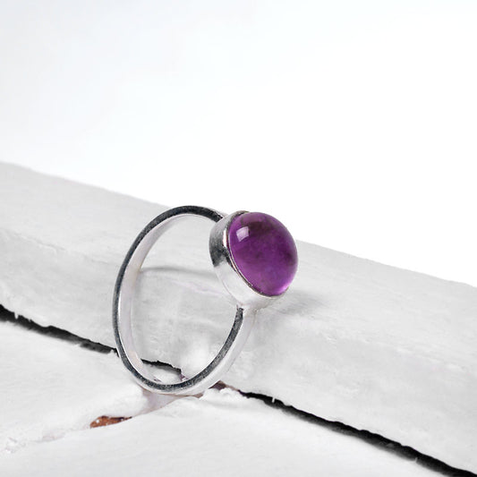 Amethyst Silver Ring