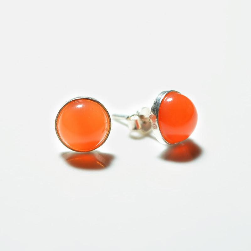 Small Silver Gemstone Stud