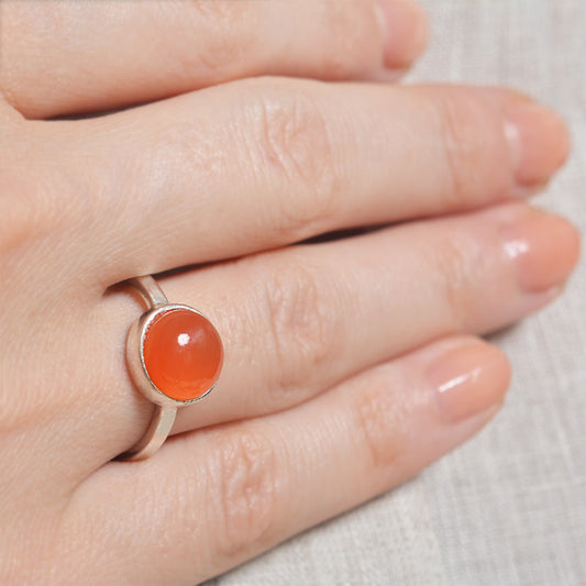 Carnelian Silver Ring