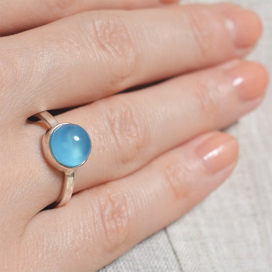 Chalcedony Silver Ring