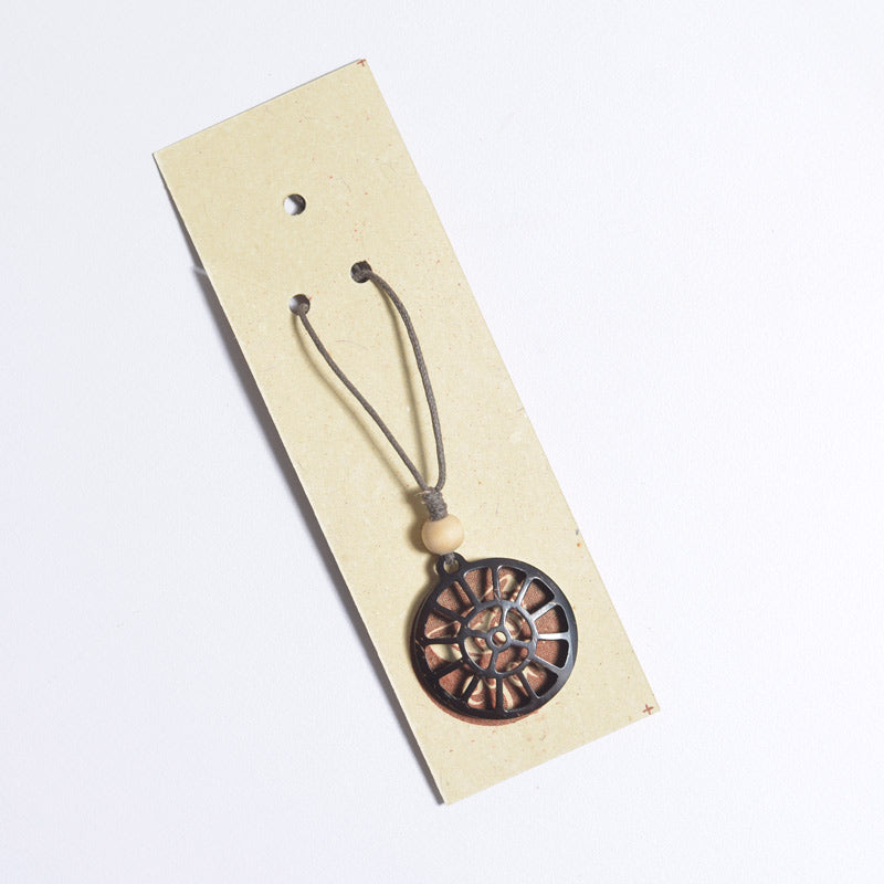 Coconut Shell Pendent/Sri Mother Symbol