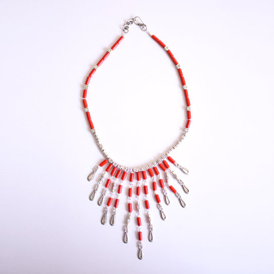 Coral tassle Necklace