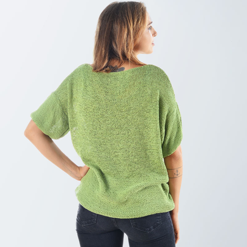 Fiji Organic Cotton Hand Knit Pullover