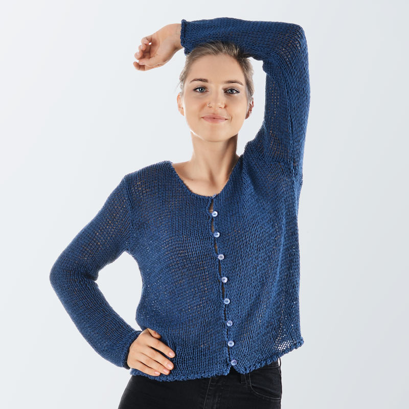 Luz Organic Cotton Hand Knit Jacket