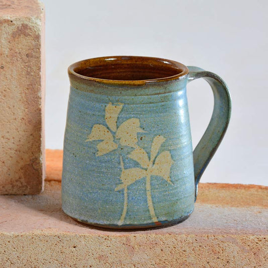 Palm Tree Coffee Mug-Large-CM-30 / Blue Slip