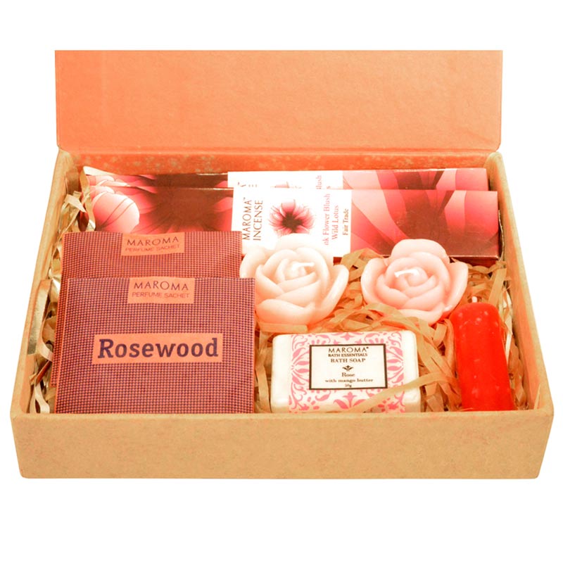 Natural Home Wellness Diwali  Gift  Box- Pink Flower Blush Wild Lotus