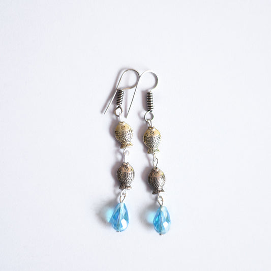 fish drop earring