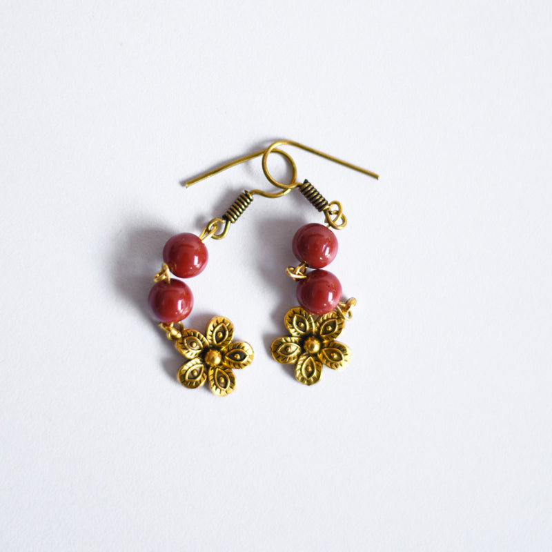 floral drop earrings