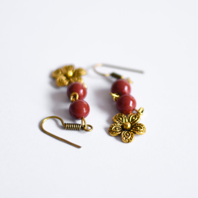 floral drop earrings