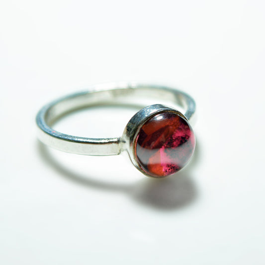 Small Silver Gemstone Ring