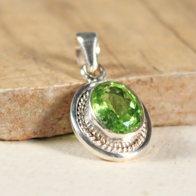 Gemstone Oval Pendant