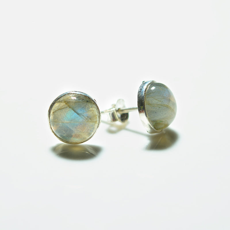 Small Silver Gemstone Stud