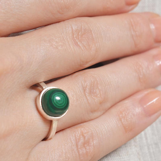 Malachite Silver Ring