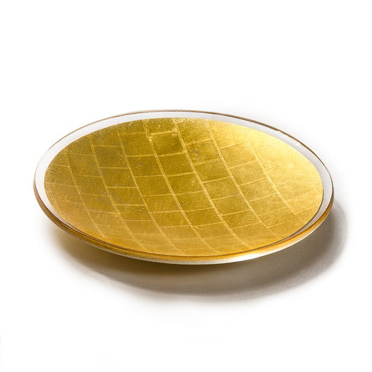 Gold Mosaic Round Trinket Tray