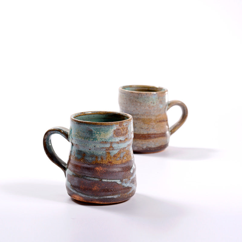 Mugs - WF Turquoise Brown - Set of 2