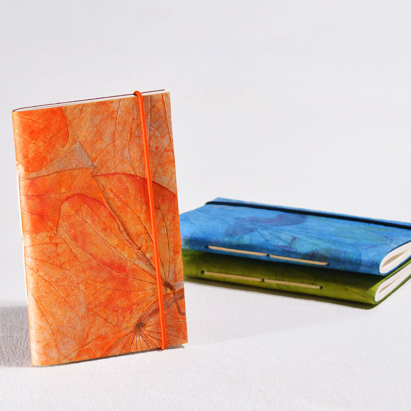 Lotus Pond Small Notebook with Elastic Closure