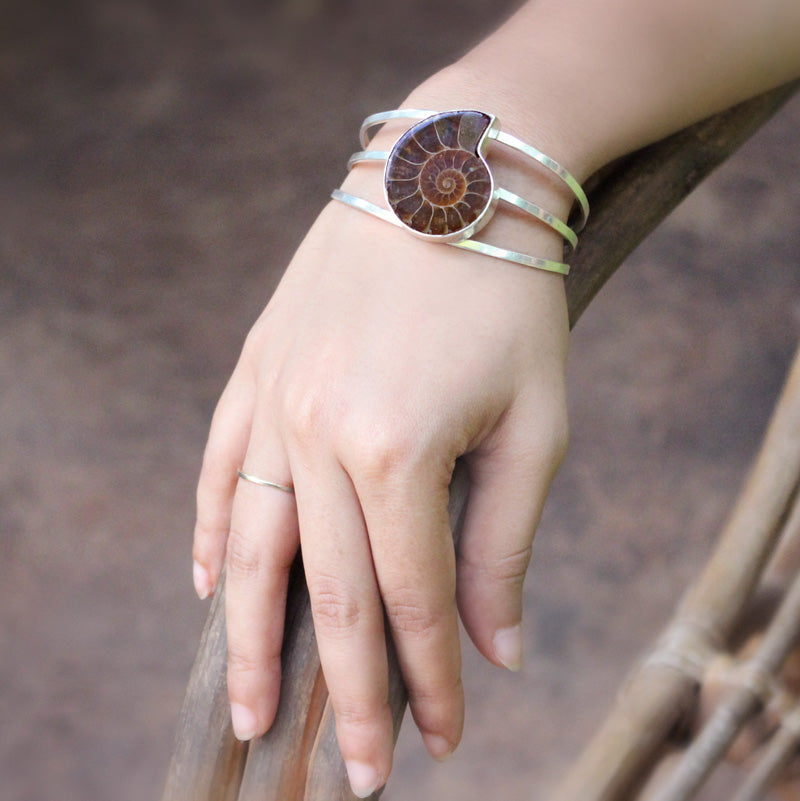 Ammonite Cuff Bracelet - size reference