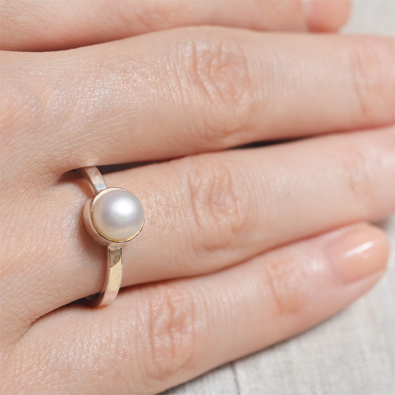 Pearl Silver Ring