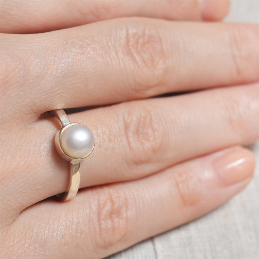 Pearl Silver Ring