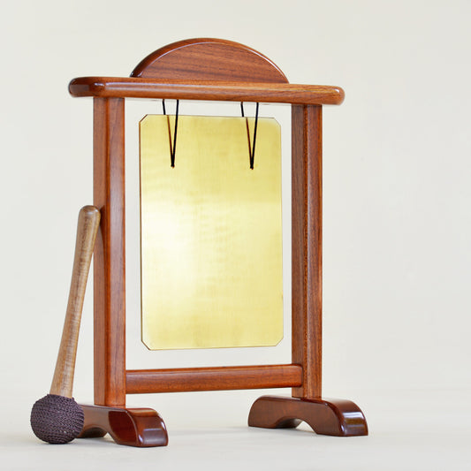 Plate Bell with Wooden Stand