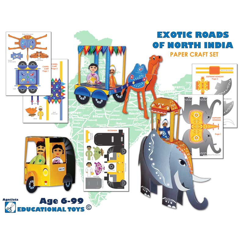 Exotic Roads of India Paper craft set  - Set 1