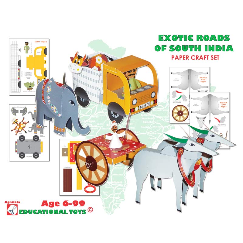 Paper craft set - Exotic Roads of India _Set 2