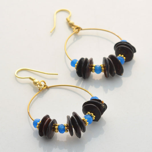 Seed Earrings - Blue agate