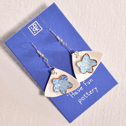 Forget-me-not - Ceramic earrings