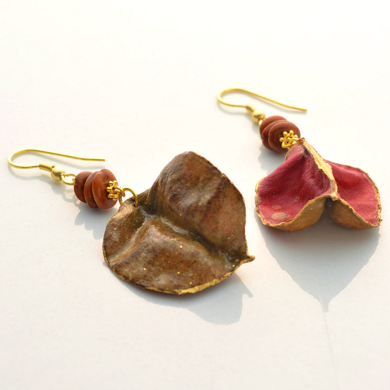 Seed Earrings - Pink Seed pod