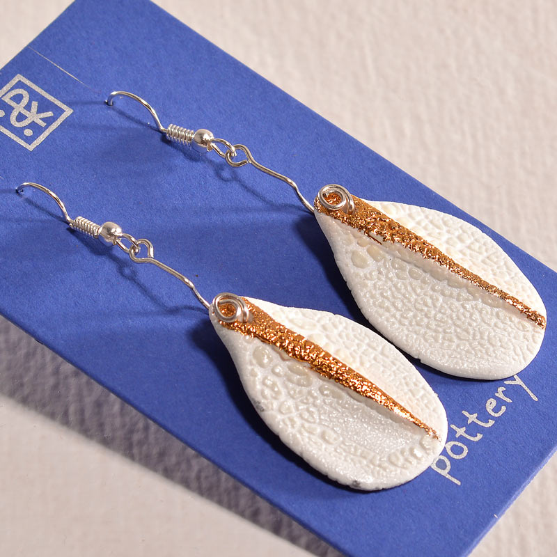 Feathers - Ceramic earrings