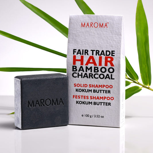 BAMBOO CHARCOAL SOLID SHAMPOO BAR WITH KOKUM  BUTTER