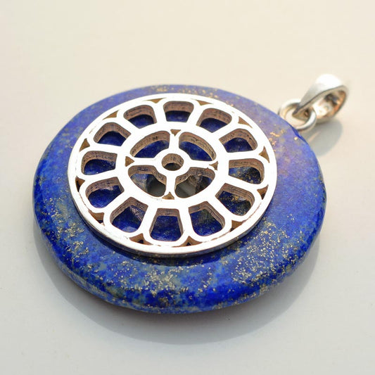 Lapis Lazuli with Mother Symbol Two-way Pendant