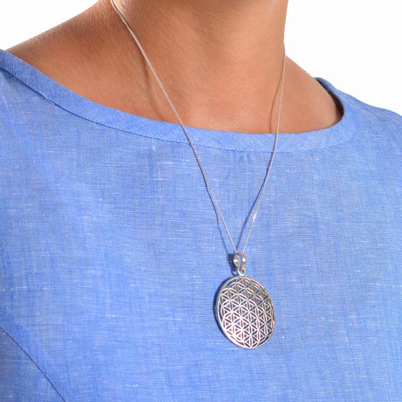 Flower of Life Silver Pendant