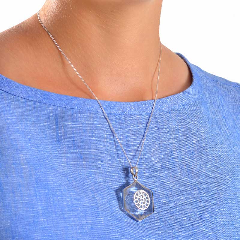 Crystal with Mother Symbol Pendant