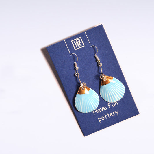 Blue Shell Earring