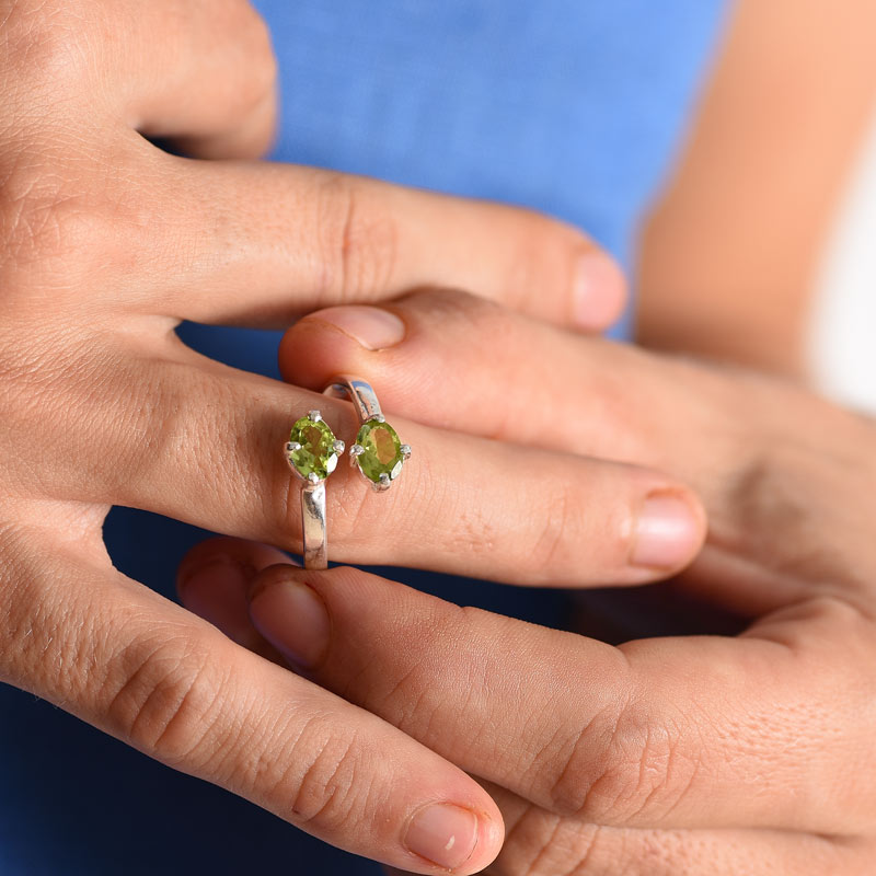 Twin stoned ring-Peridot