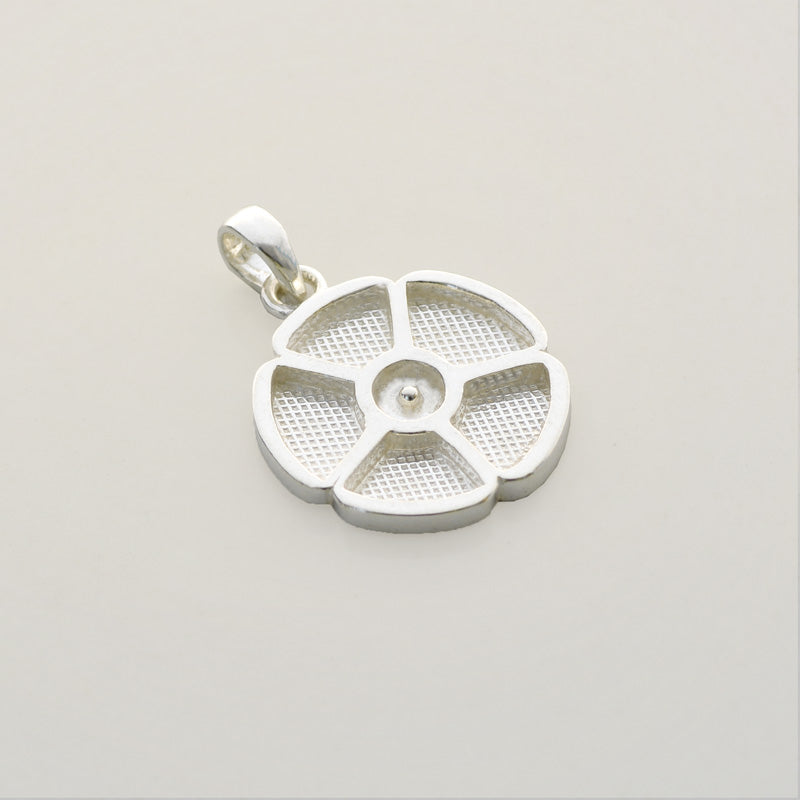 Auroville Symbol Flower - Matte Pendant