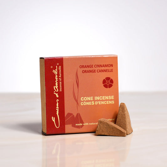 Encens d'auroville - Orange Cinnamon Cone Incense