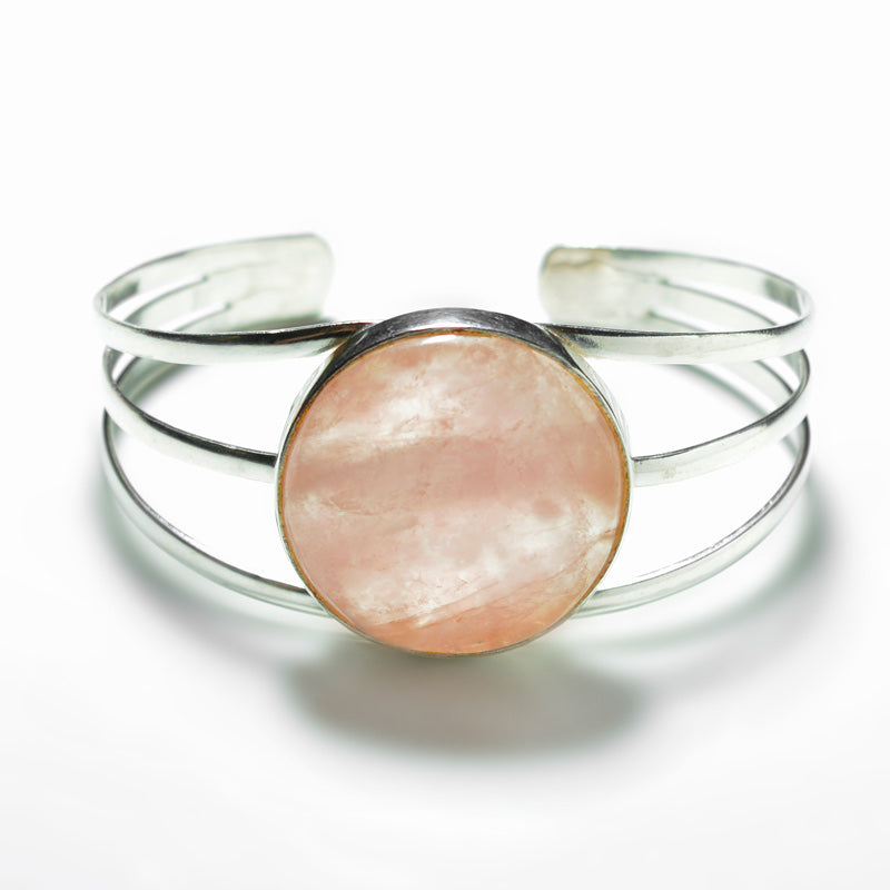 Rose Quartz Cuff Bracelet