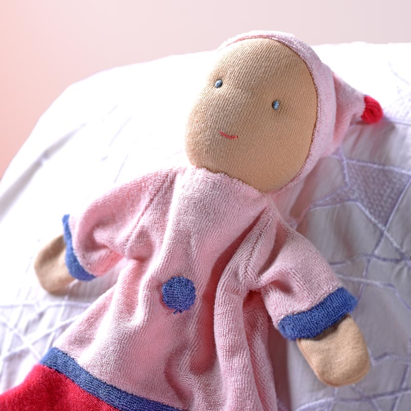 ELF BABY - Pink - Waldorf Inspired Bedtime Blanket Doll