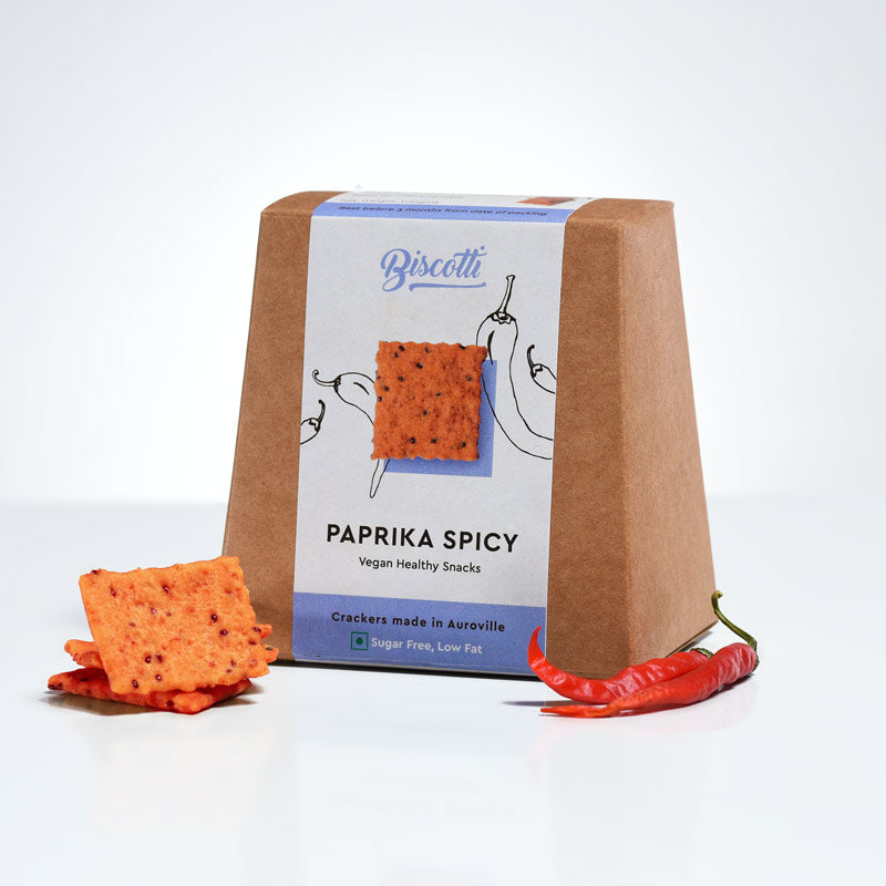 Paprika Spicy - Vegan & Sugar Free Crackers